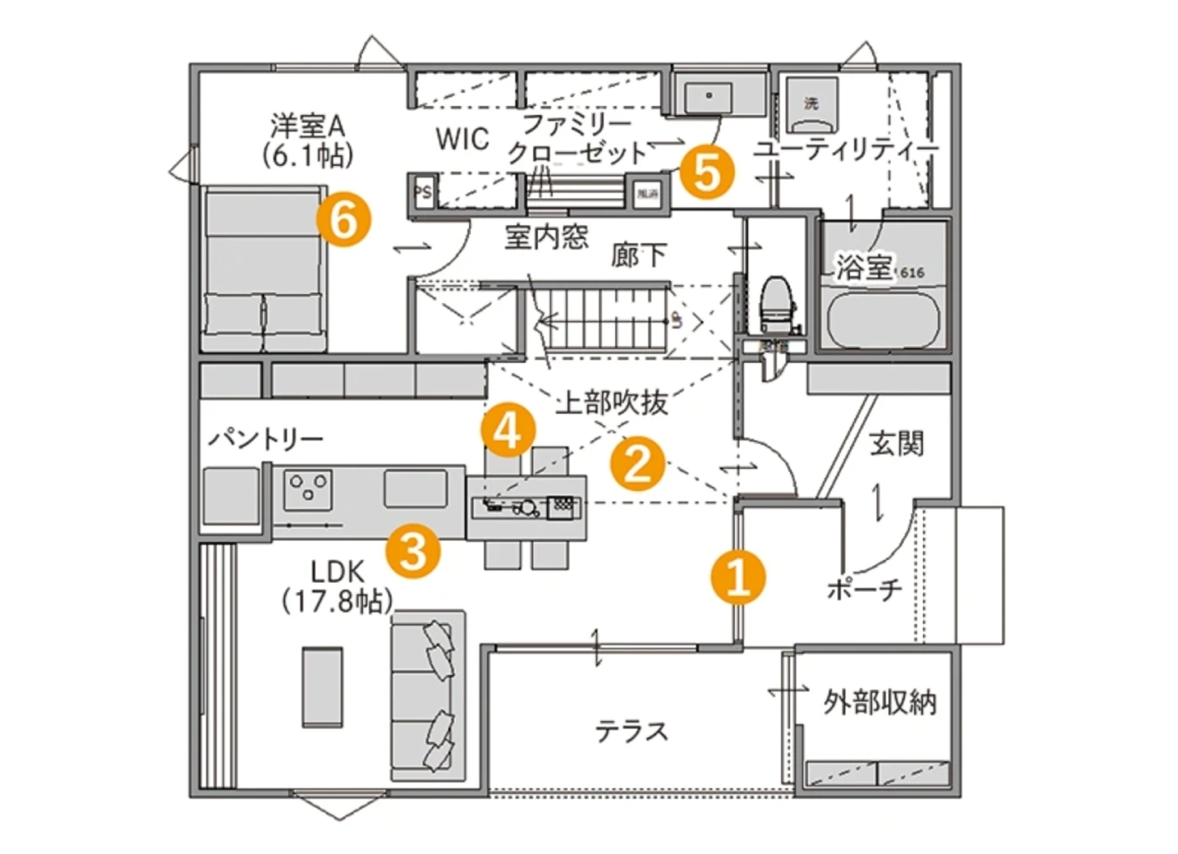 モデルハウス間取図